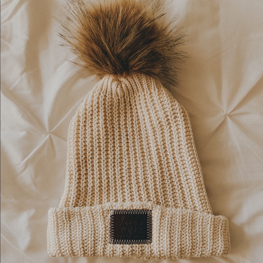 love your melon knit beanie